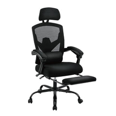 Ergonomic Mesh Office Chair with Retractable Footrest
