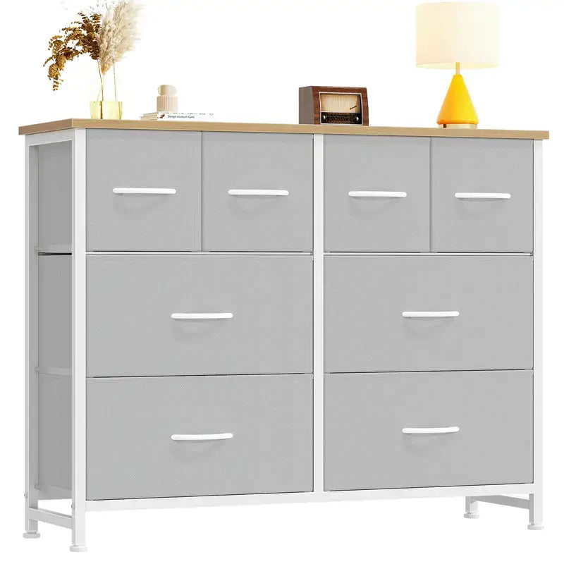 Warebay 8-Drawer Fabric Storage Organizer with Wooden Top