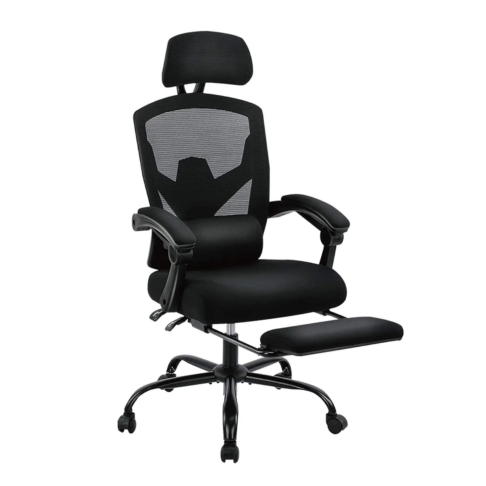 Ergonomic Mesh Office Chair with Retractable Footrest 