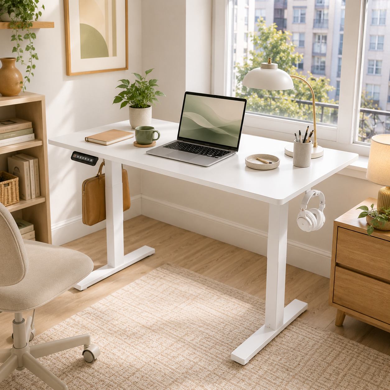 Electric Standing Desk with Memory Presets, Height Adjustable Desk 40/48/55 Inch