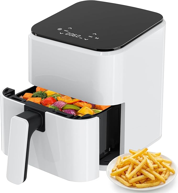 3QT Digital Air Fryer with Precise Temperature Control & 360° Hot Air Circulation
