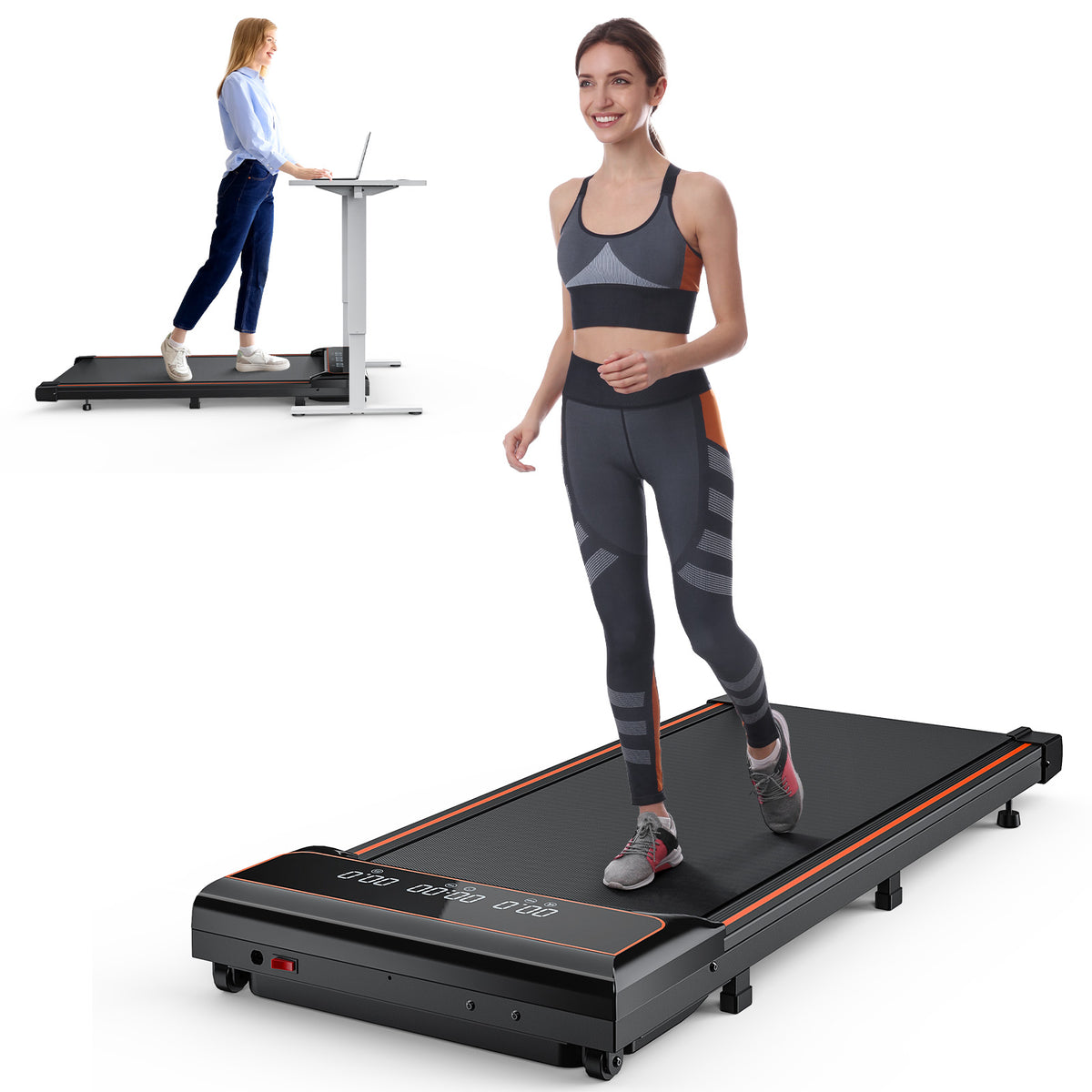 Foldable Treadmill with Handrails