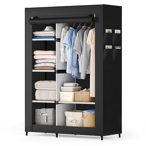 WareBay Portable Wardrobe with Dustproof Cover – Freestanding Clothes Storage Organizer