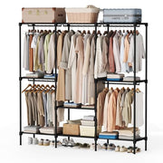 WareBay Open Wardrobe Organizer | Hanging Rod, Shelves & Shoe Storage