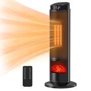 Space Heater for Indoor Use, 23-Inch Portable Electric Heater with 7-Color Light