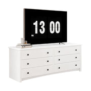 WareBay 59" TV Stand with 6 Drawers – Wooden Entertainment Center with Storage