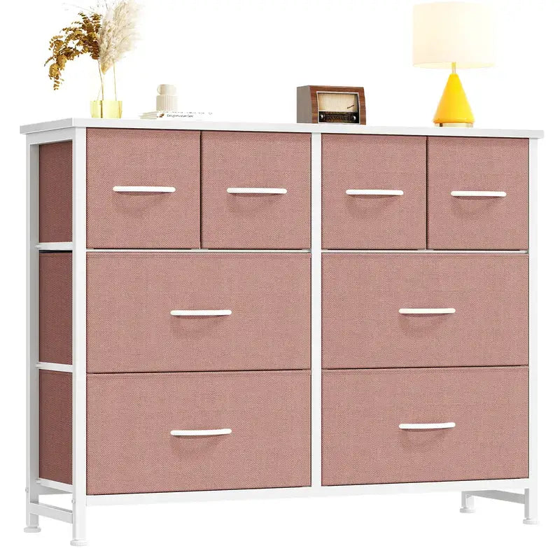 Warebay 8-Drawer Fabric Storage Organizer with Wooden Top