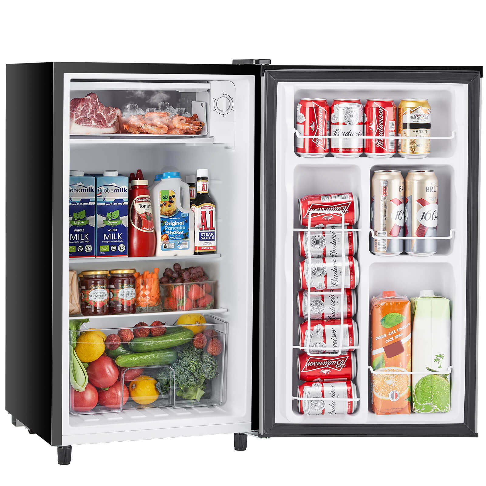 3.2 Cu Ft Mini Fridge with Freezer