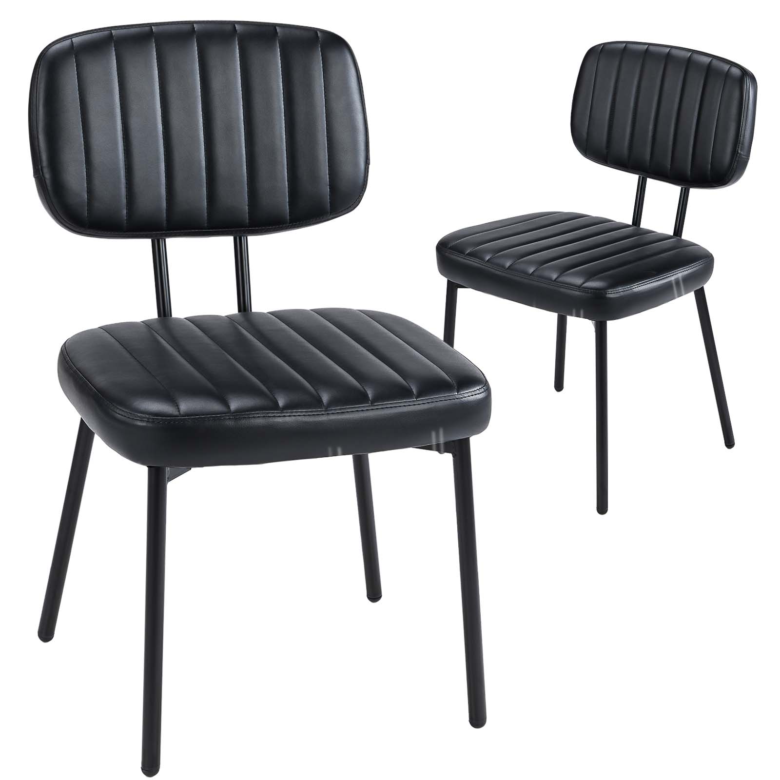 Modern Faux Leather Dining Chairs Set of 2