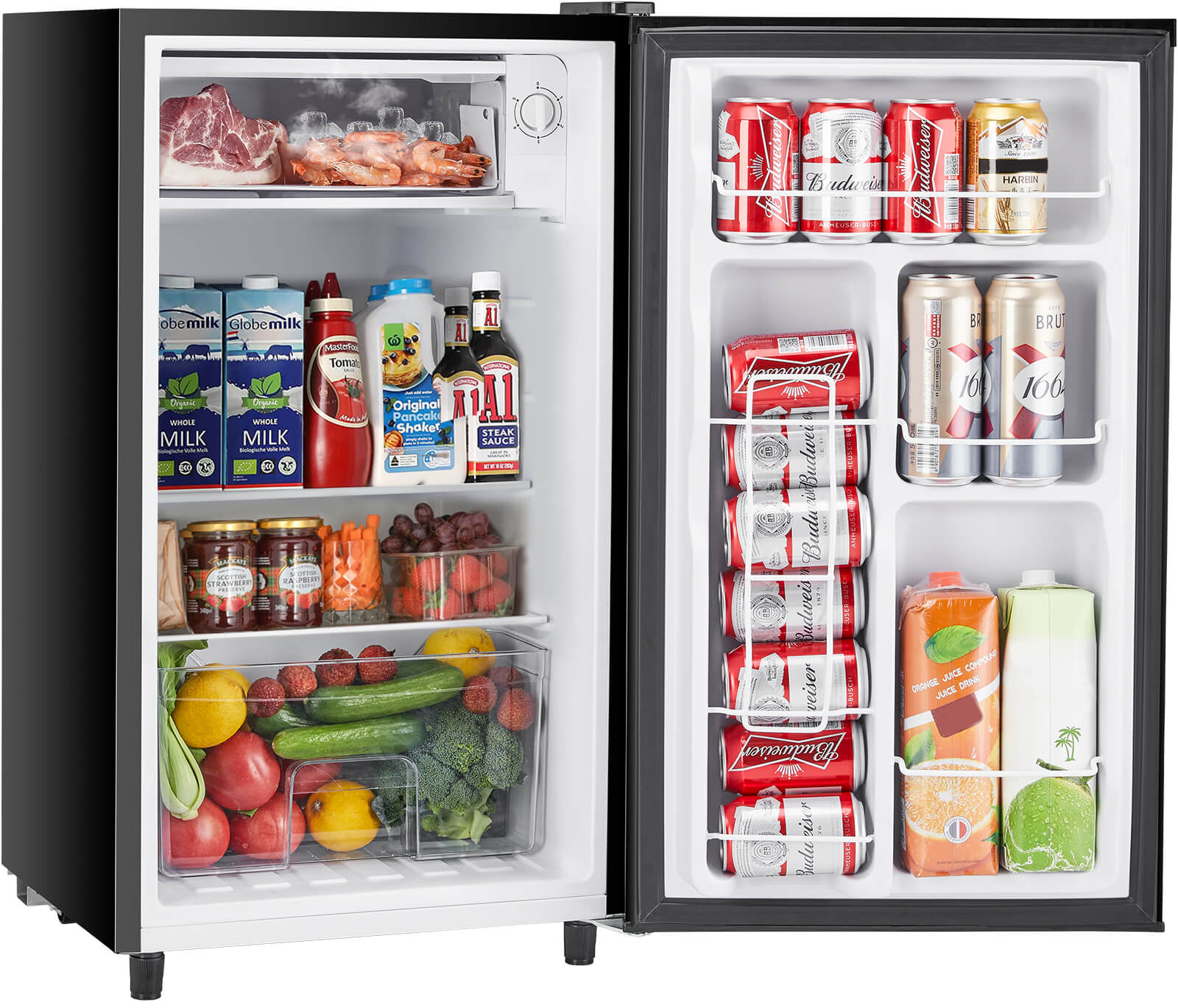 3.2 Cu Ft Mini Fridge with Freezer