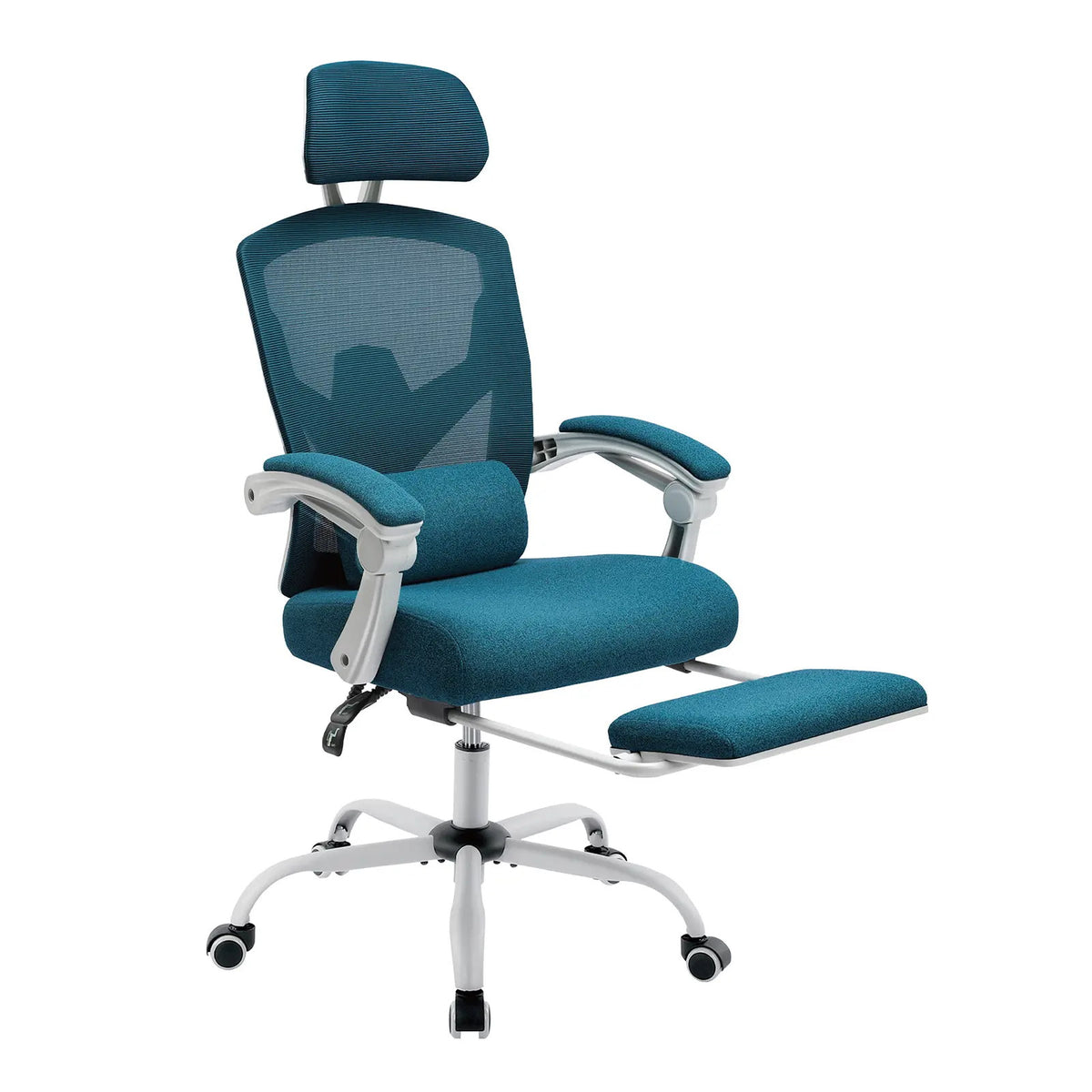 Ergonomic Mesh Office Chair with Retractable Footrest 
