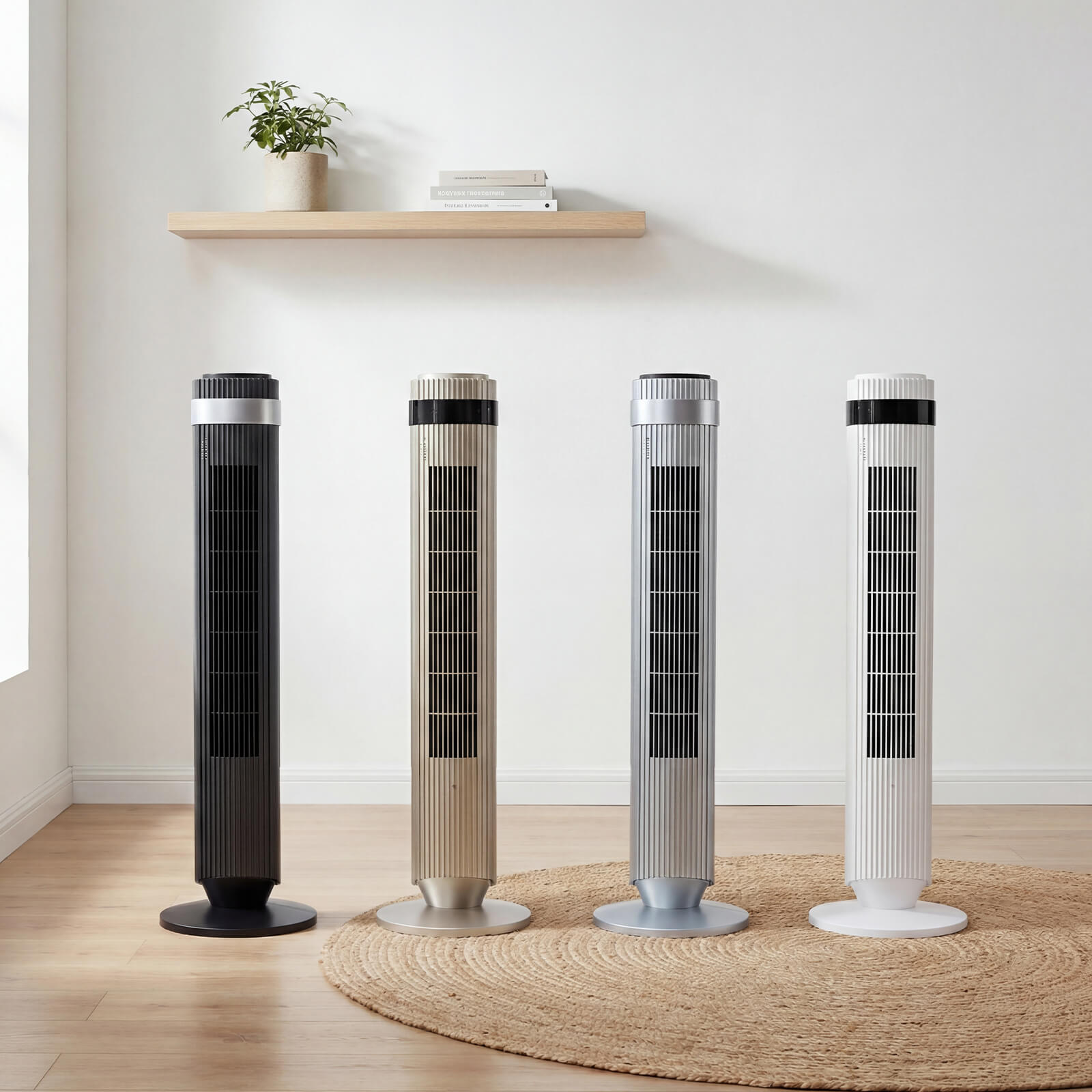 Tower Fan with Remote Control & 5 Speeds for Bedroom