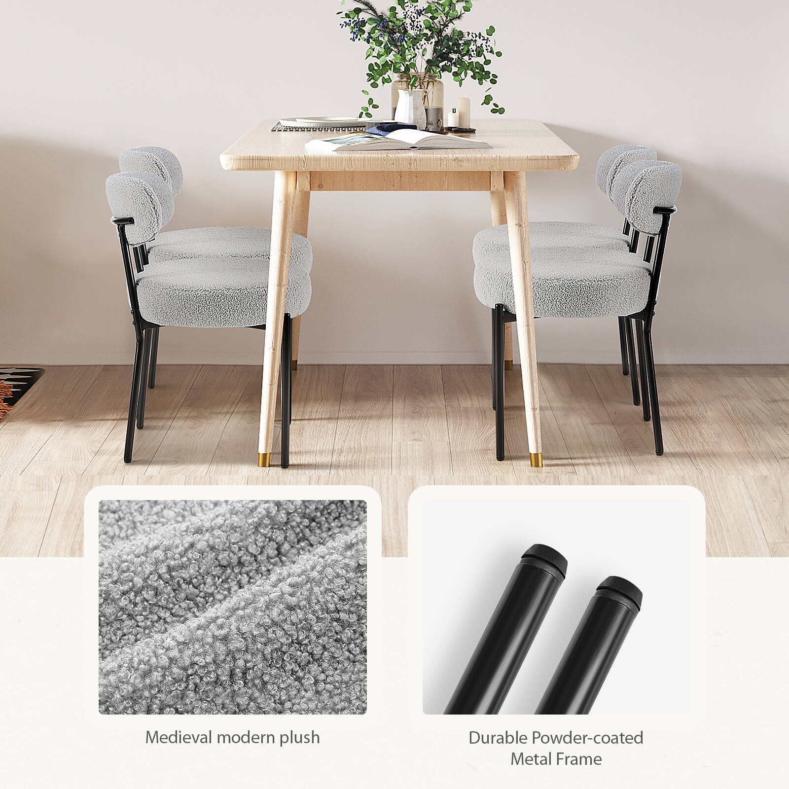 Cushioned Dining Chairs Set of 4