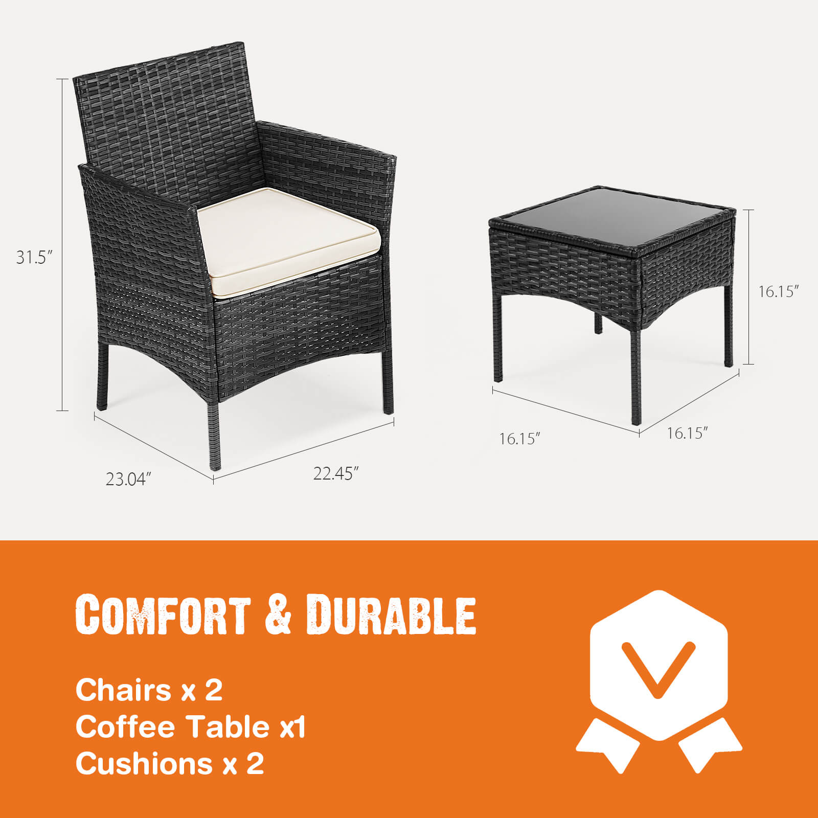 Brown Gray Resin Wicker Patio Rattan Set