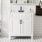 Modern White Bathroom Vanity Cabinet with Sink