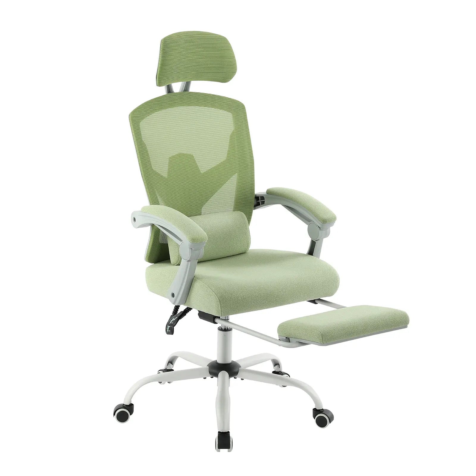 Ergonomic Mesh Office Chair with Retractable Footrest 