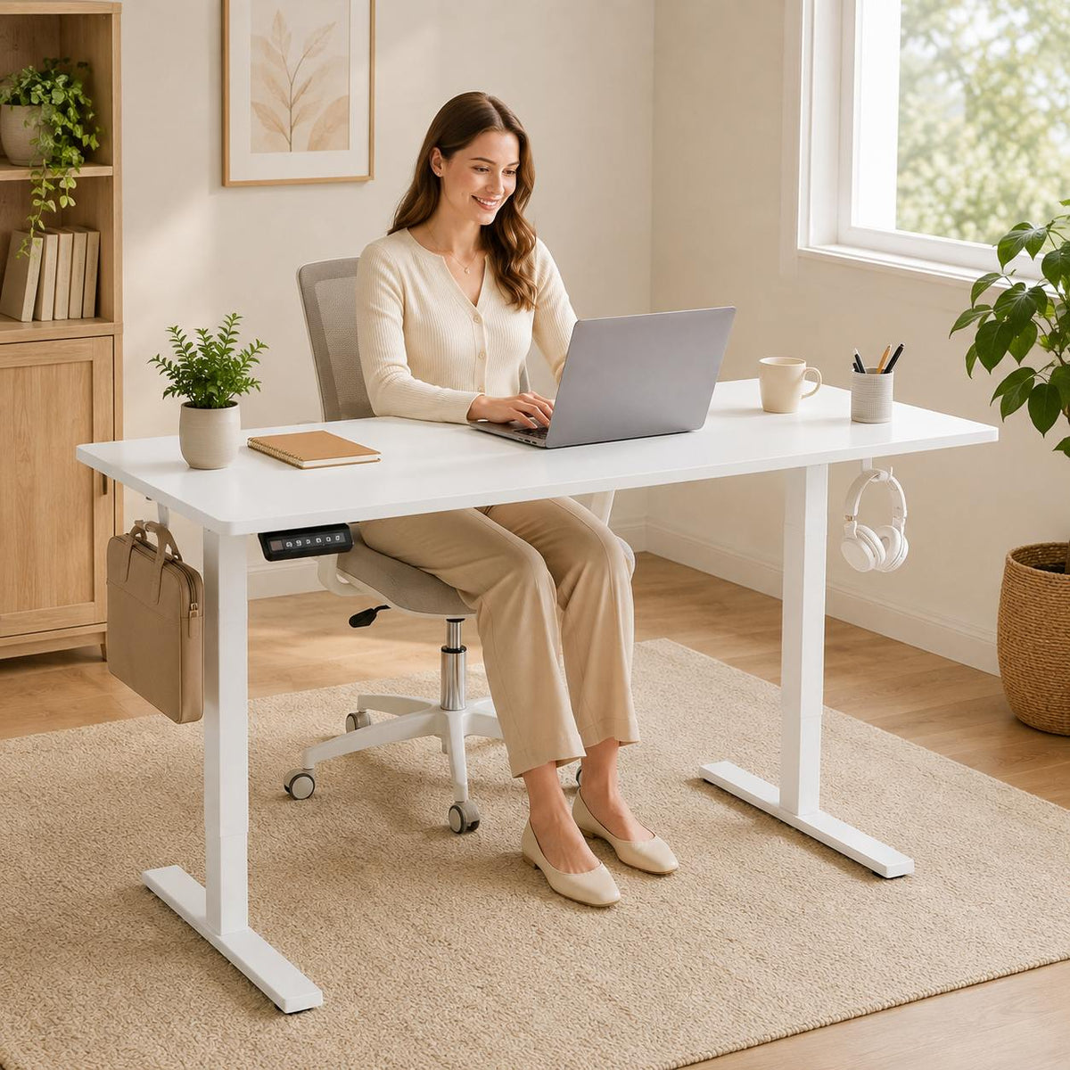 Electric Standing Desk with Memory Presets, Height Adjustable Desk 40/48/55 Inch