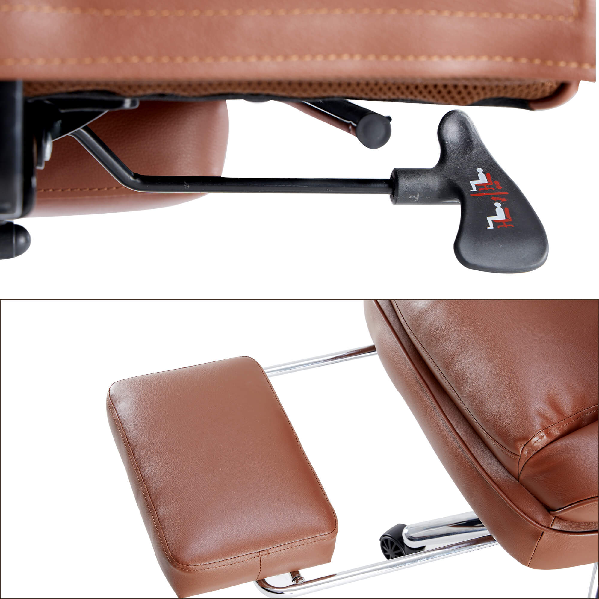 Leather Executive Chair with Footrest