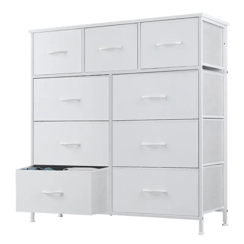 Warebay Fabric Storage Dresser with 9 Drawers, Space-Saving Organizer for Bedroom & Home