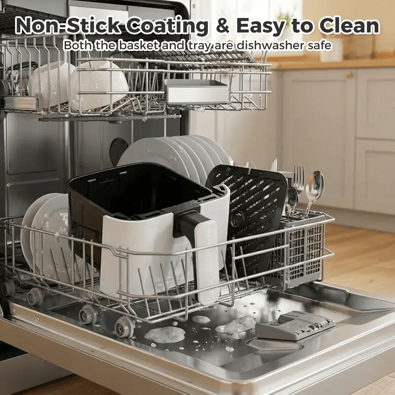 3QT Digital Air Fryer with Precise Temperature Control & 360° Hot Air Circulation