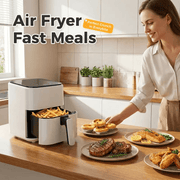 3QT Digital Air Fryer with Precise Temperature Control & 360° Hot Air Circulation