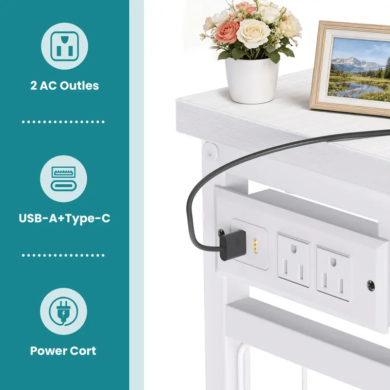 Warebay Fabric Storage Locker with Hanging Rack, LED Lights & Charging Station