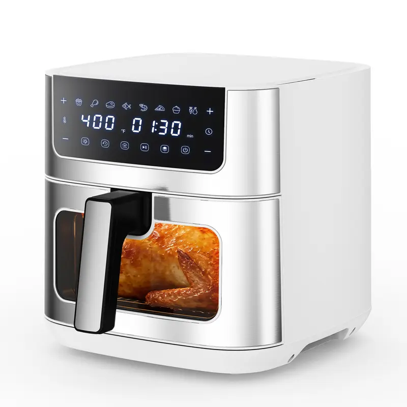 6.34QT Stainless Steel Digital Air Fryer with Window & 8 Cooking Functions