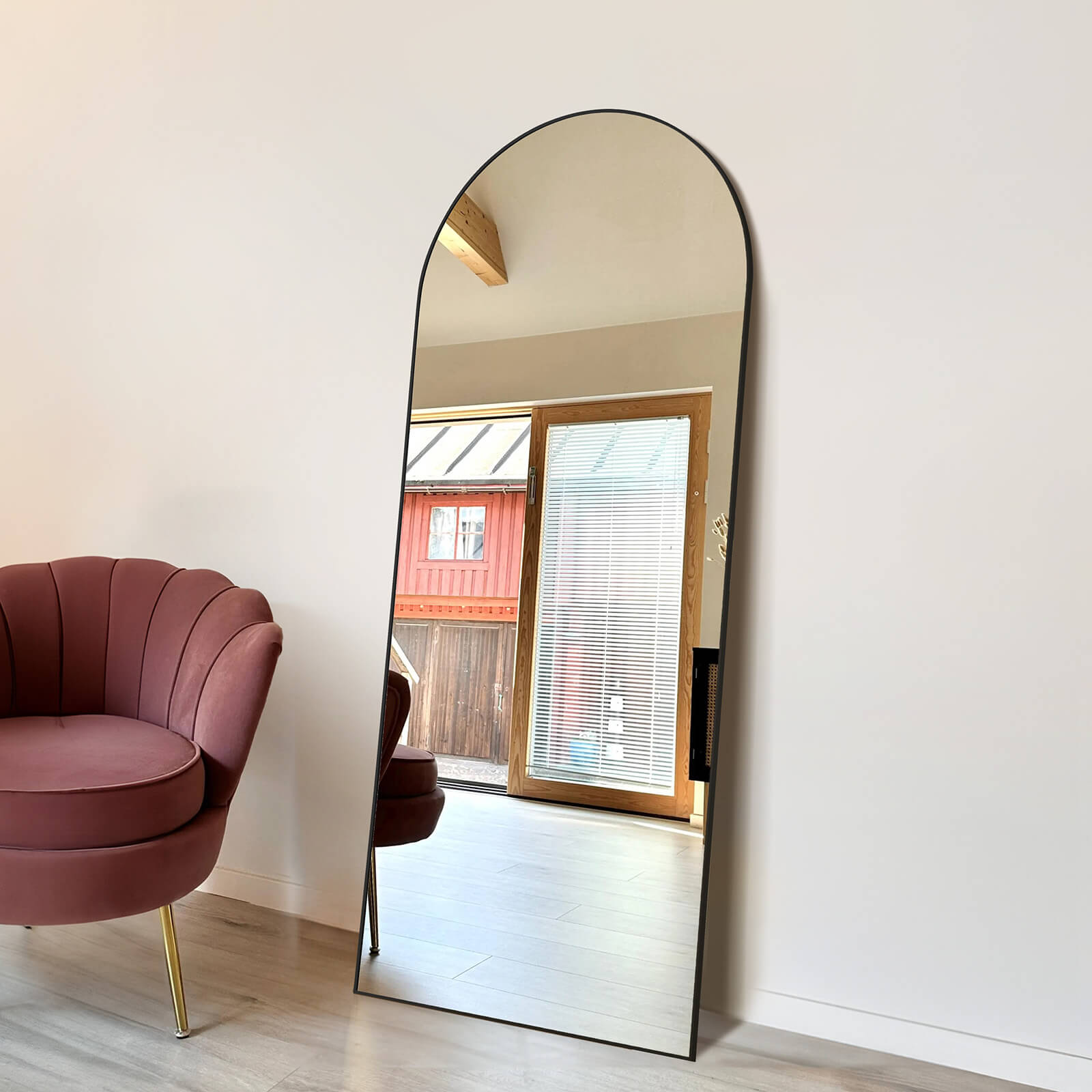 Slim Metal Frame Full Length Floor Mirror