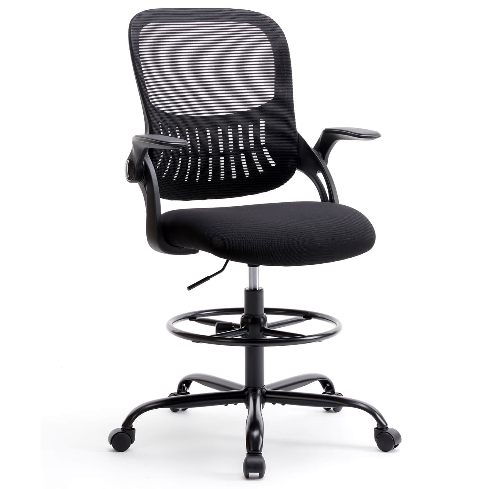 Ergonomic Office Chair Flip-Up Armrests Lumbar Support