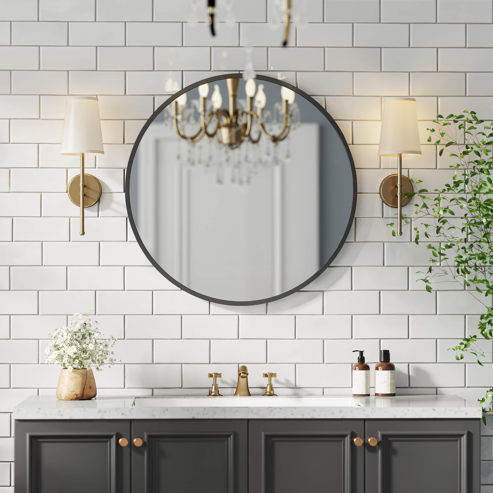 Elegant Round Wall Mirror