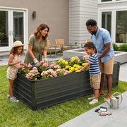 Raised Garden Bed with Greenhouse Cover, Dual-Zipper Roll-Up Door, UV-Resistant PVC, Steel Frame – 2 Sizes
