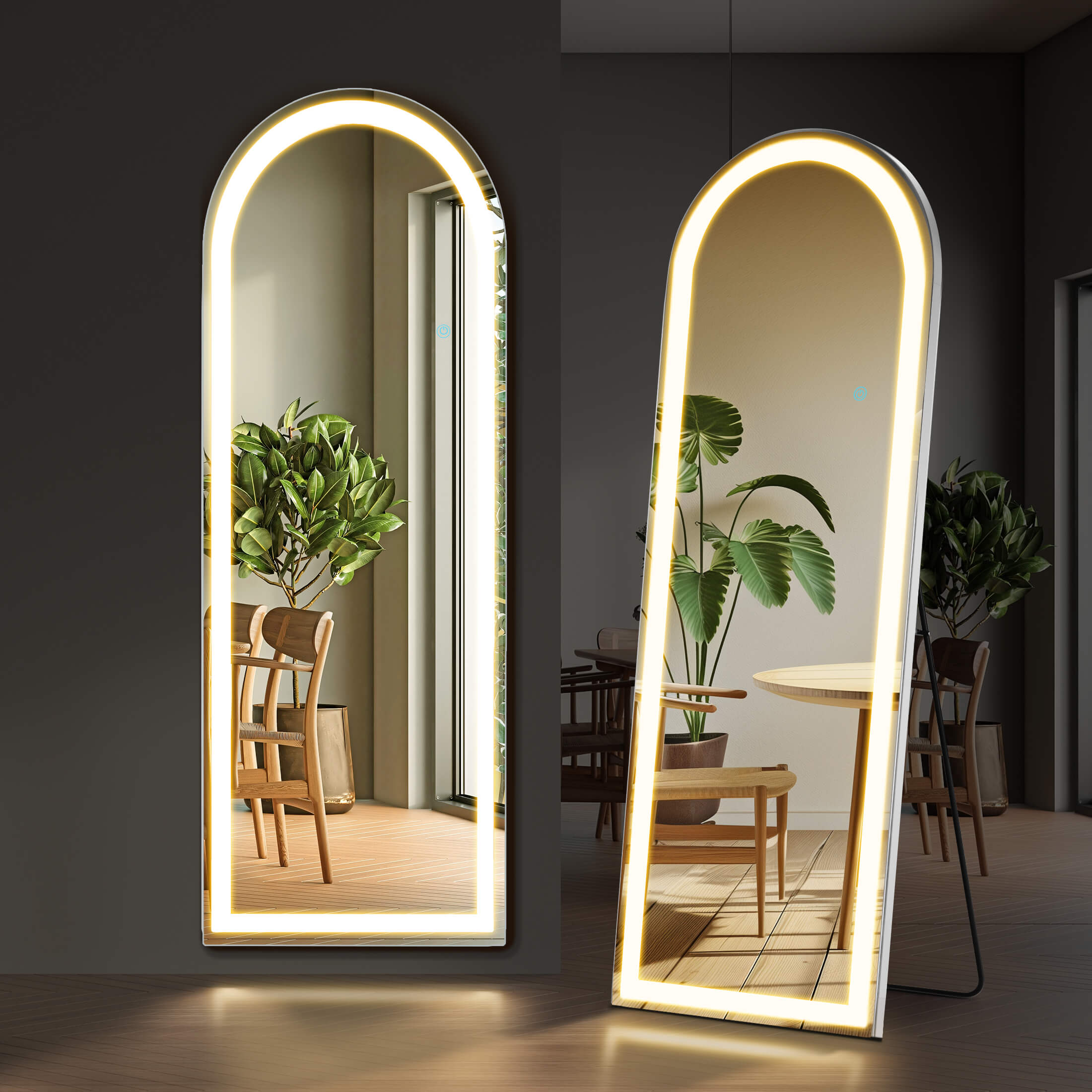 3-Color LED Illuminated Vanity Mirror
