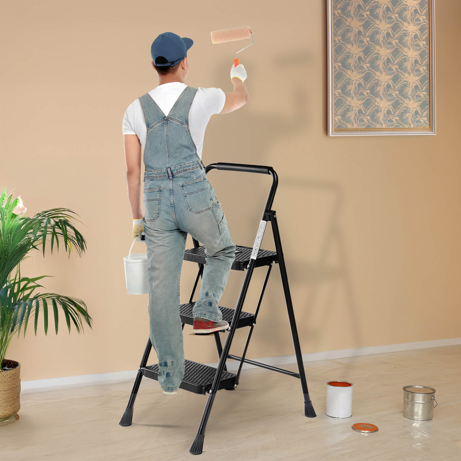 Heavy-Duty Anti-Slip Folding Step Ladder