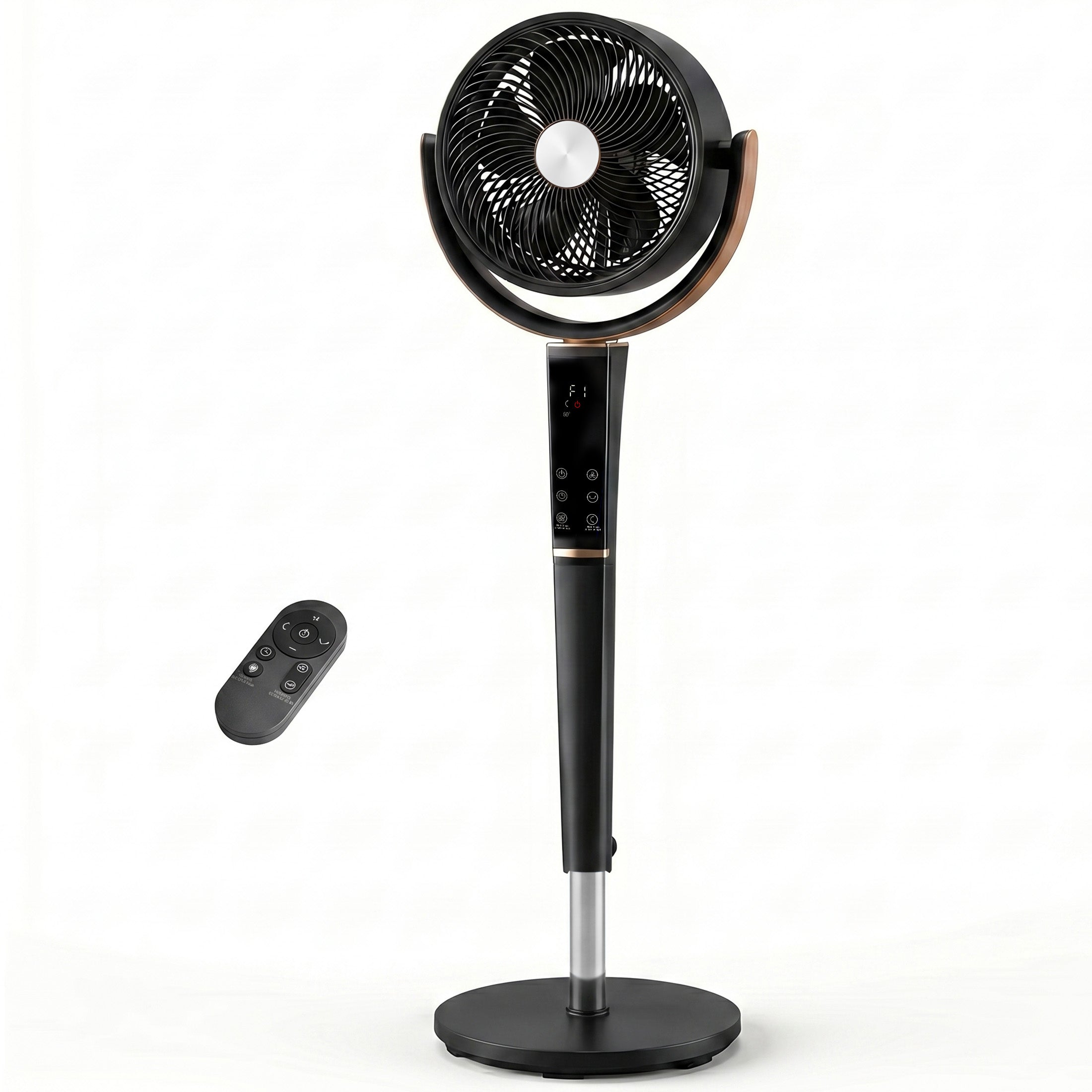 Quiet DC Pedestal Fan for Bedroom – 15 Speeds, 120° Oscillation & Remote Control