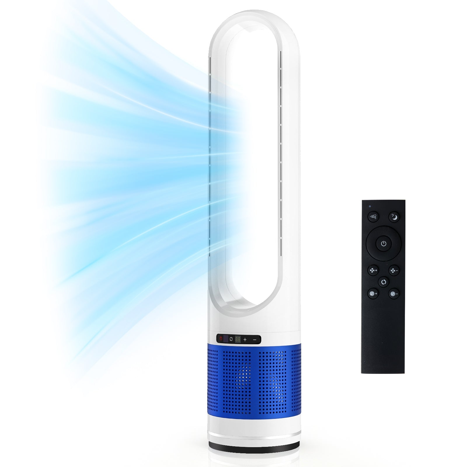Bladeless Tower Fan 8-Speed 80° Oscillating