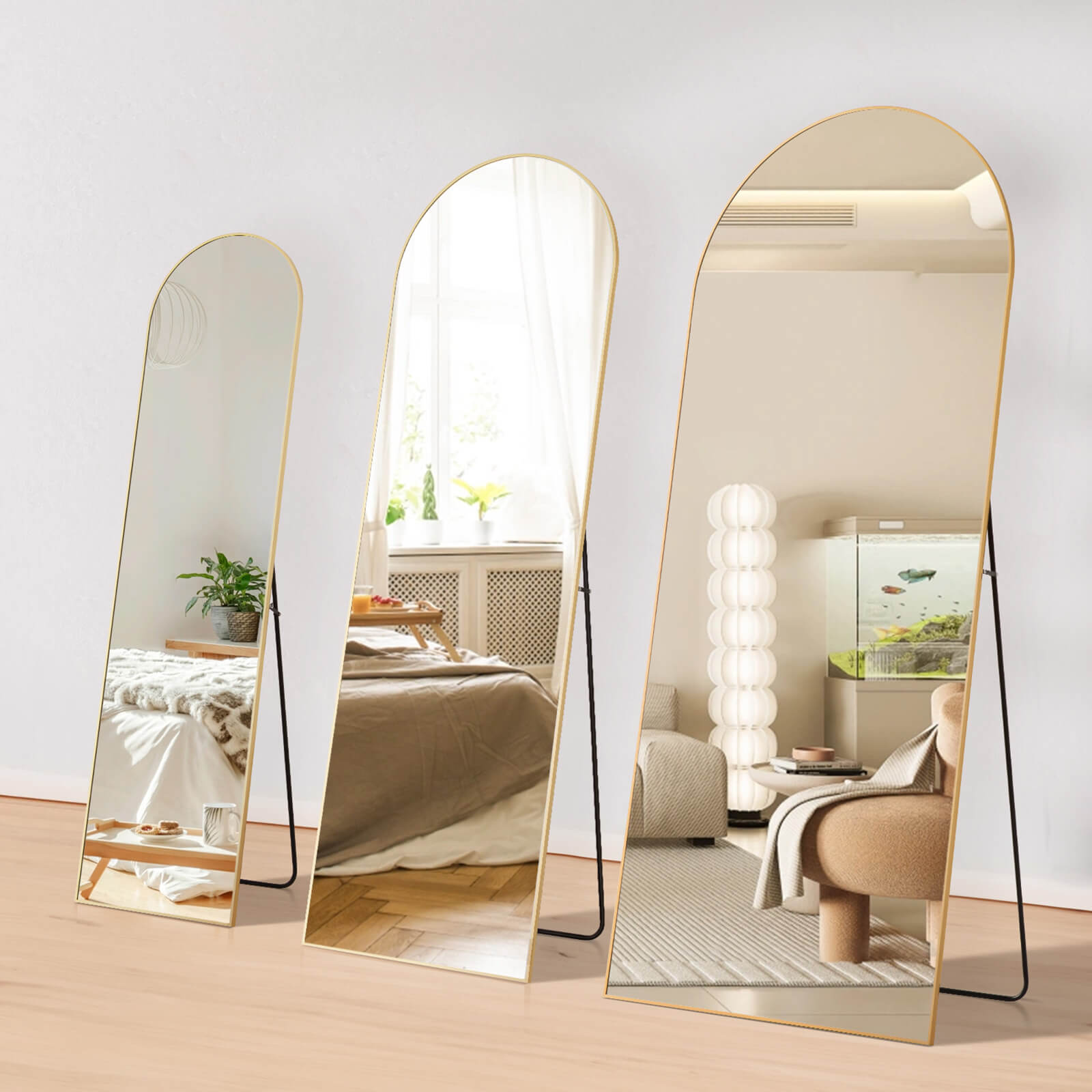 Slim Metal Frame Full Length Floor Mirror