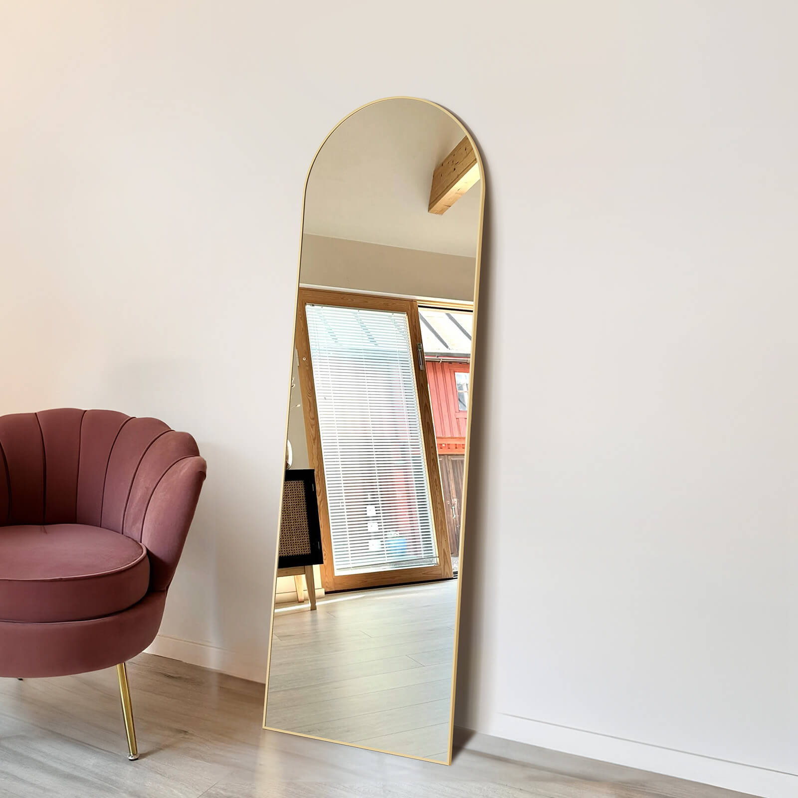Slim Metal Frame Full Length Floor Mirror