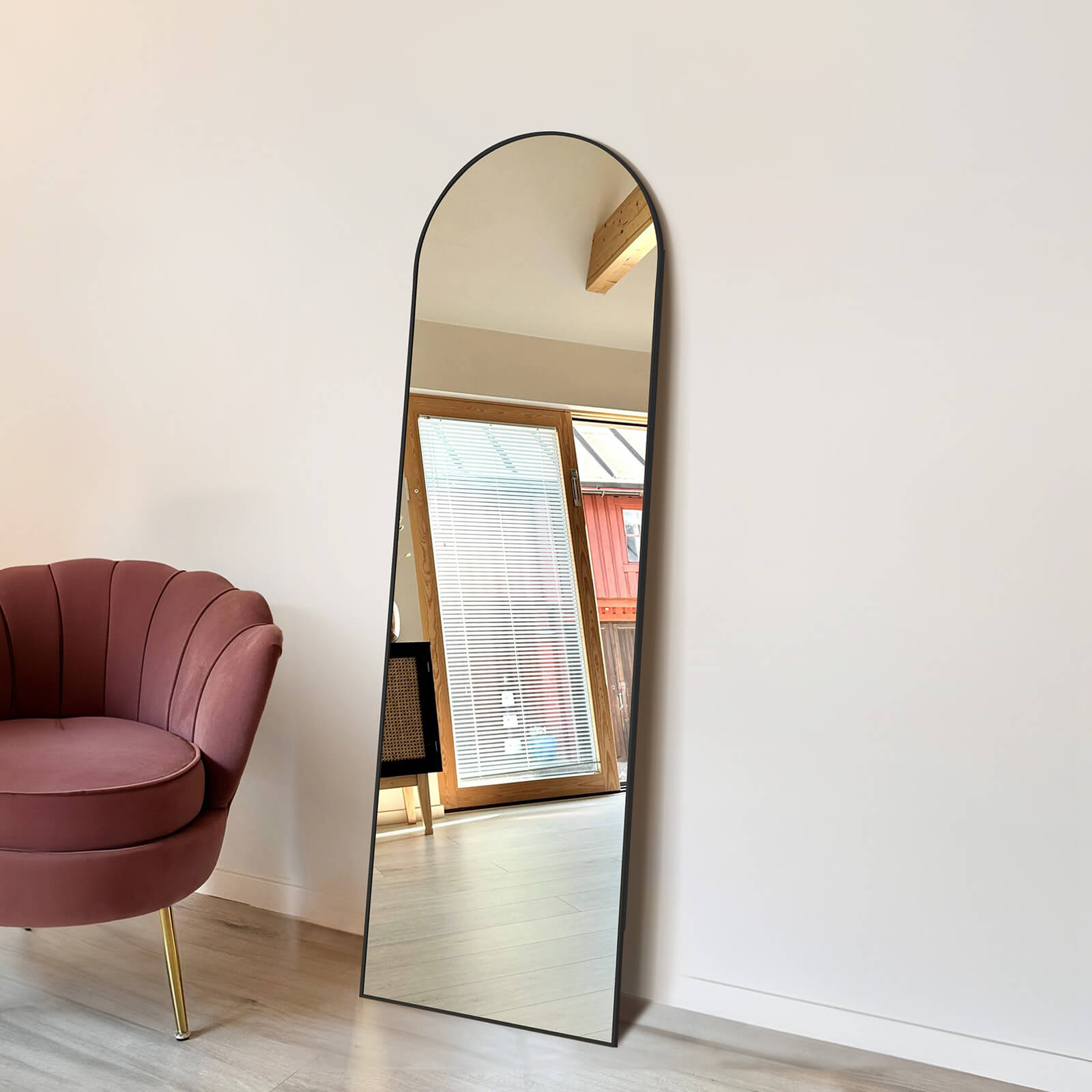 Slim Metal Frame Full Length Floor Mirror