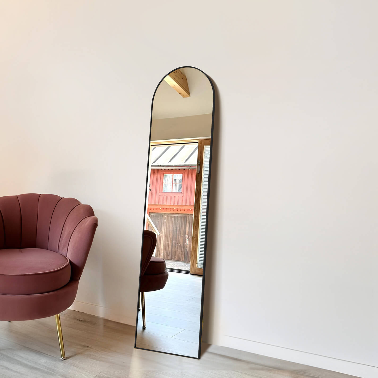 Slim Metal Frame Full Length Floor Mirror