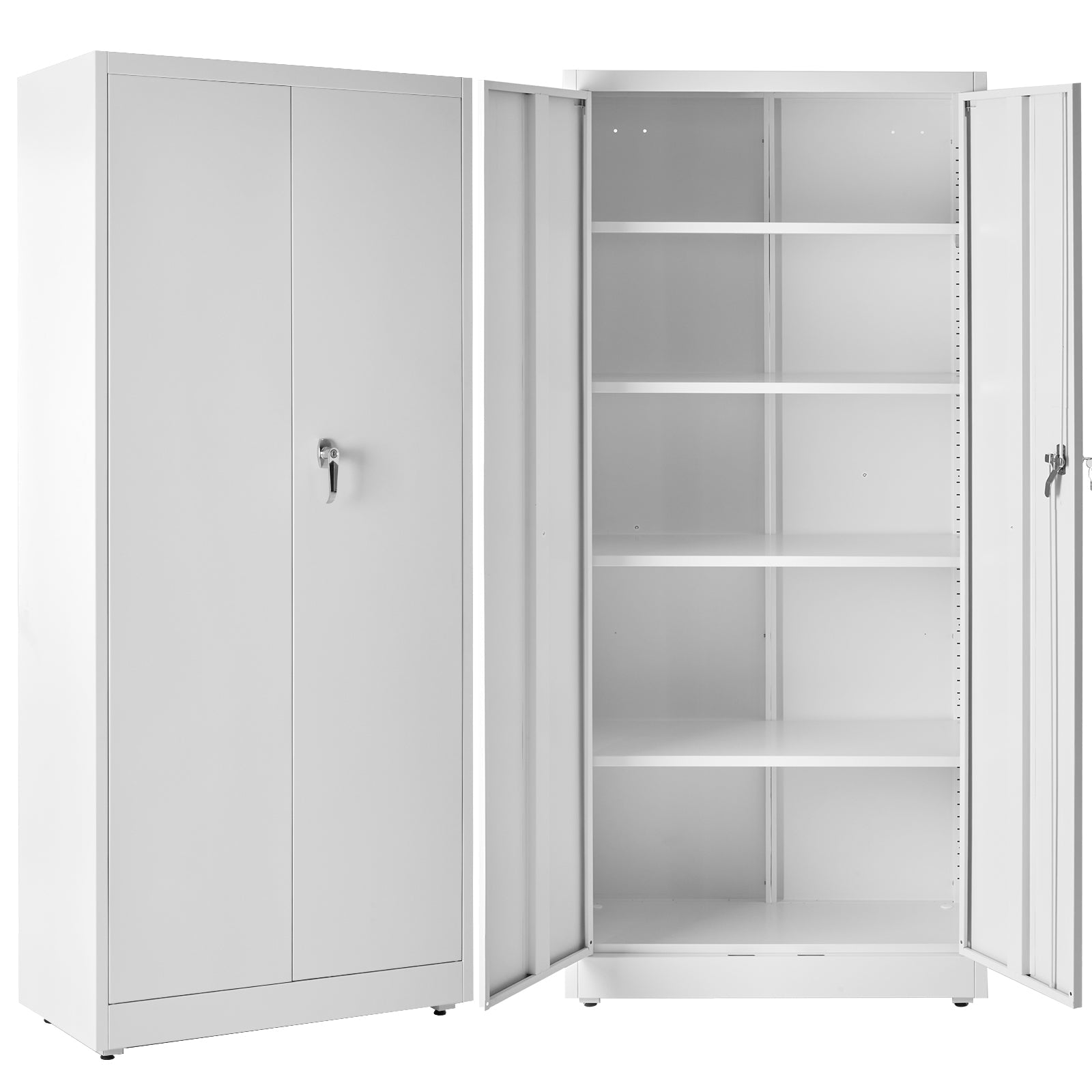 Lockable Steel Storage Cabinet with Wheels