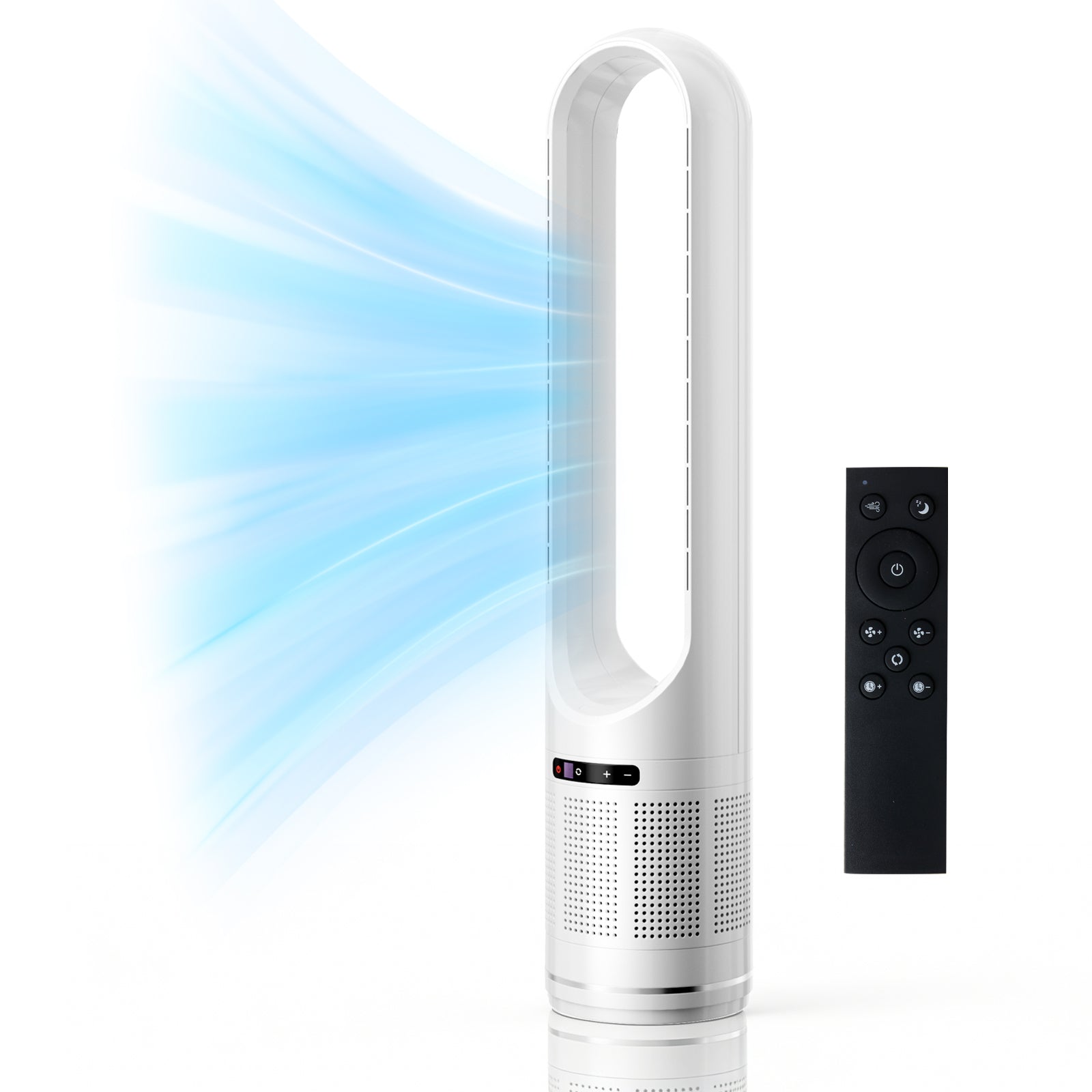 Bladeless Tower Fan 8-Speed 80° Oscillating
