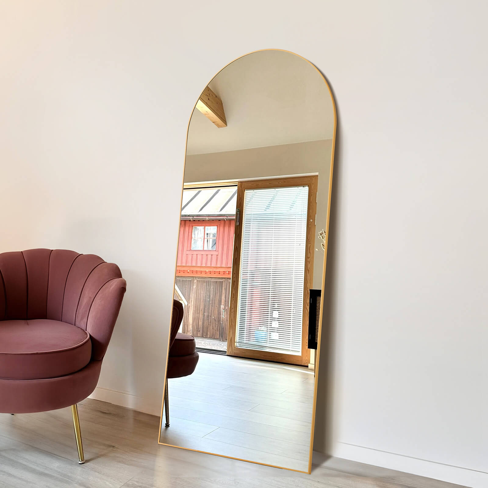Slim Metal Frame Full Length Floor Mirror