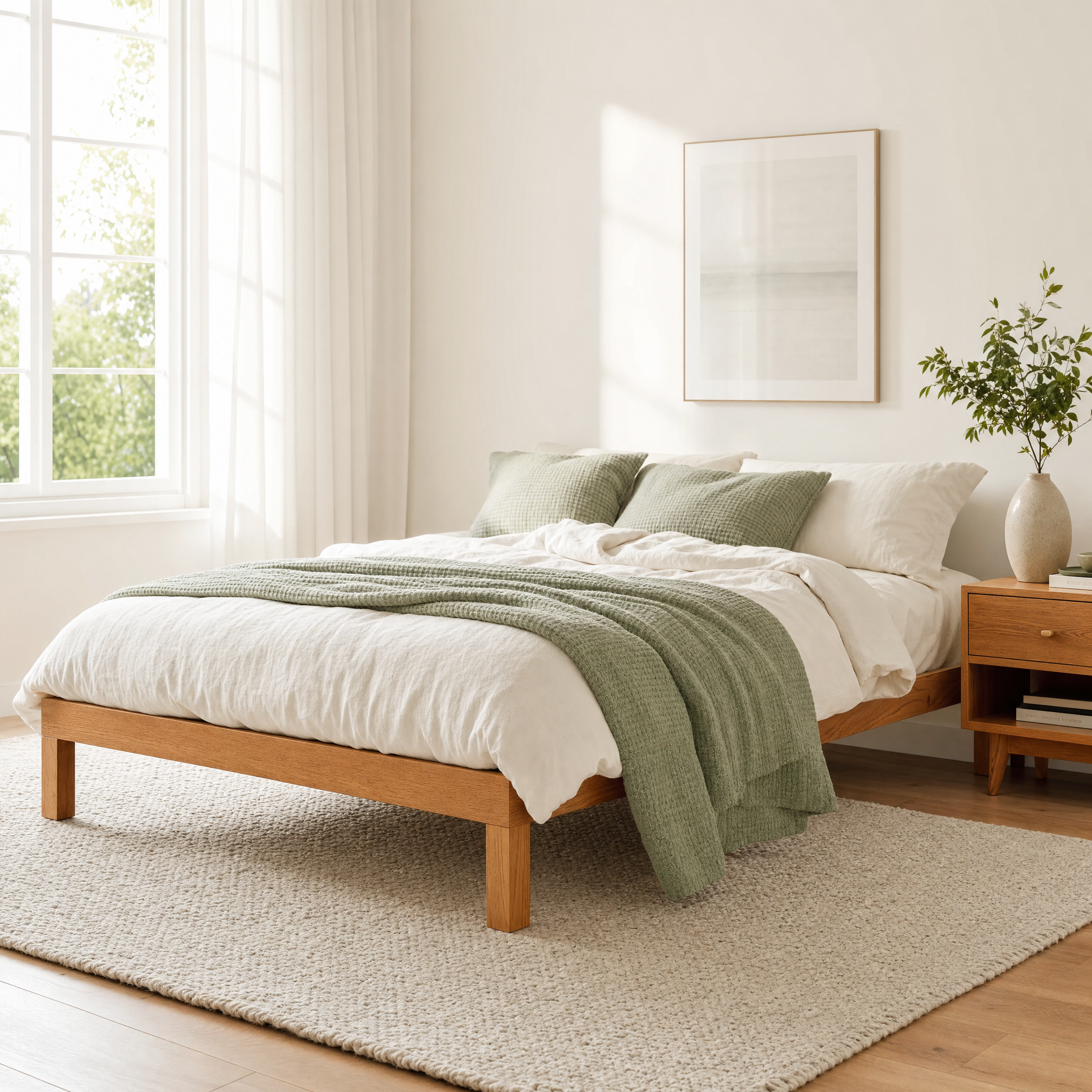 Minimalist Solid Wood Bed Frame