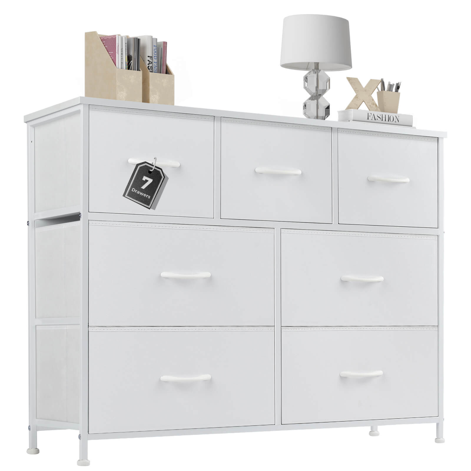 7-Drawer Wooden Top Storage Dresser
