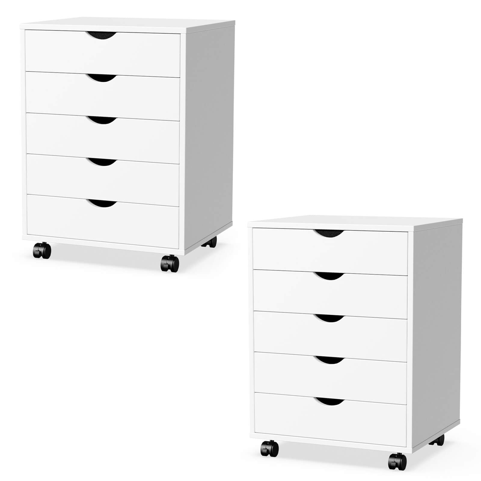 5 Drawer Mobile Chest of Drawers