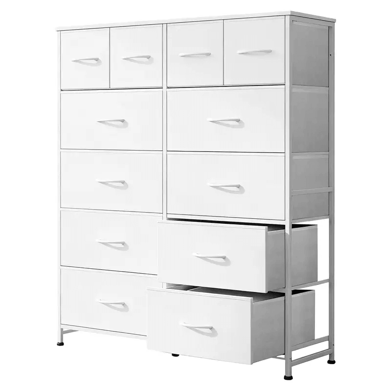 WareBay 12-Drawer Fabric Dresser with Wooden Top for Bedroom & Closet Storage