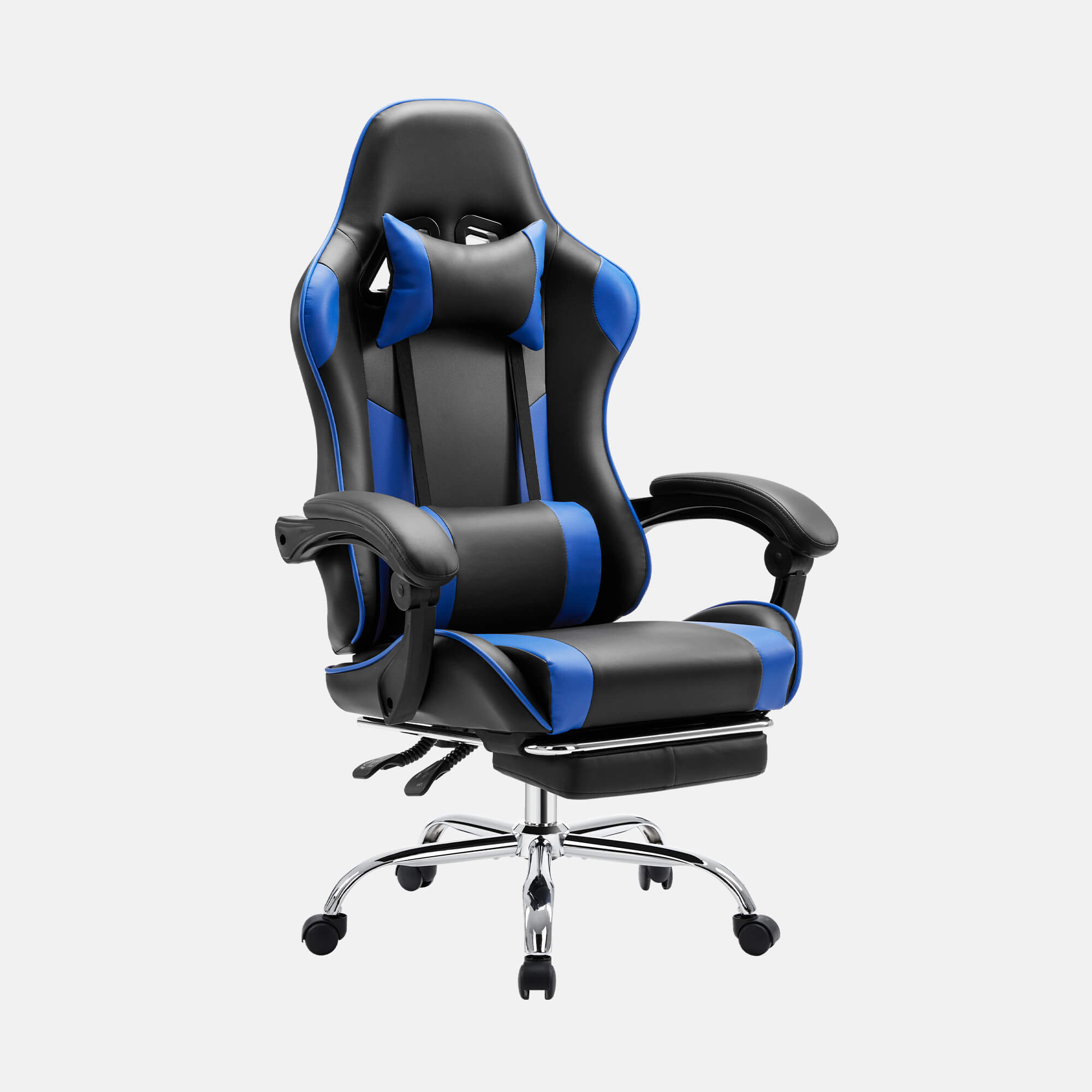 Gaming Chair with Footrest and Lumbar Support