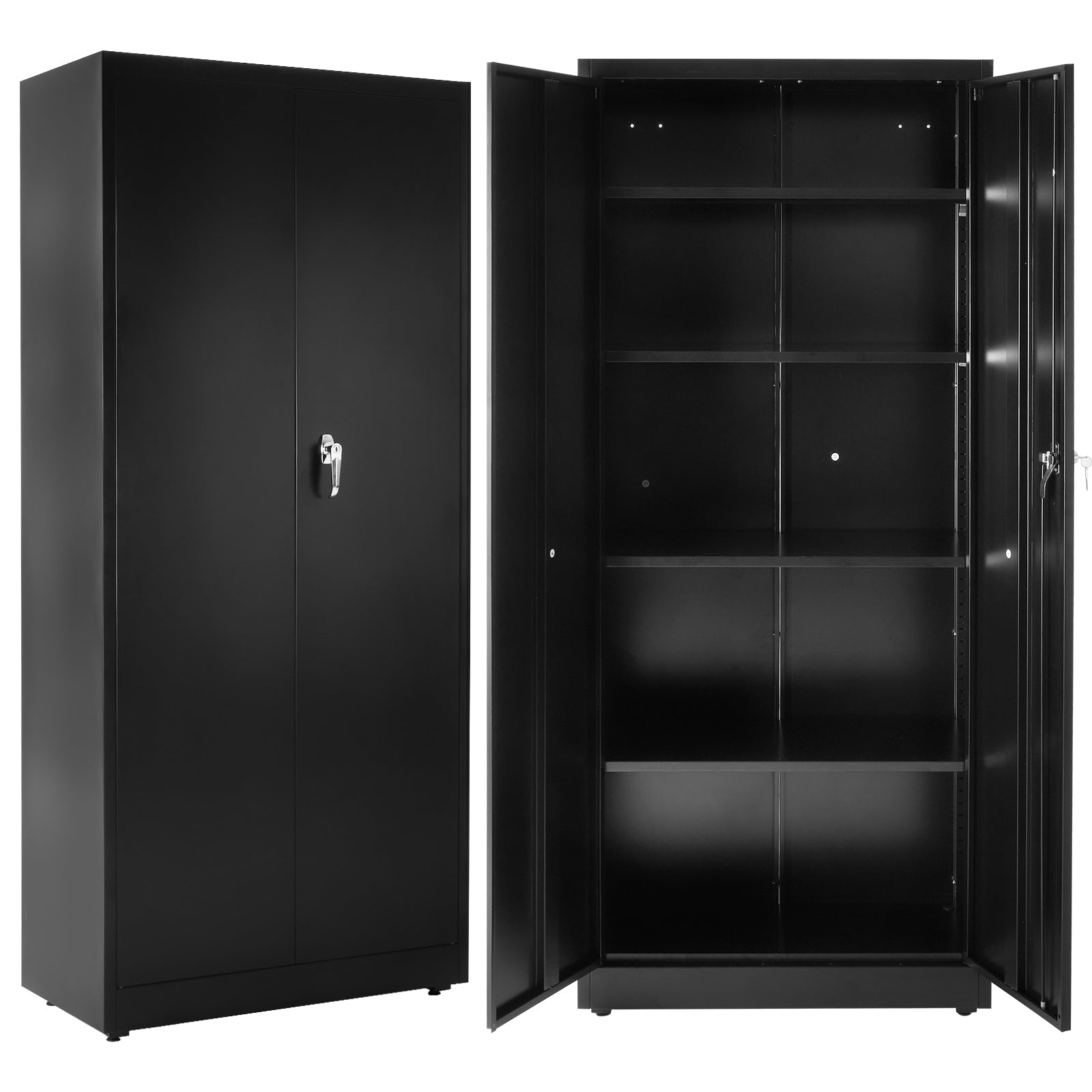 Lockable Steel Storage Cabinet with Wheels