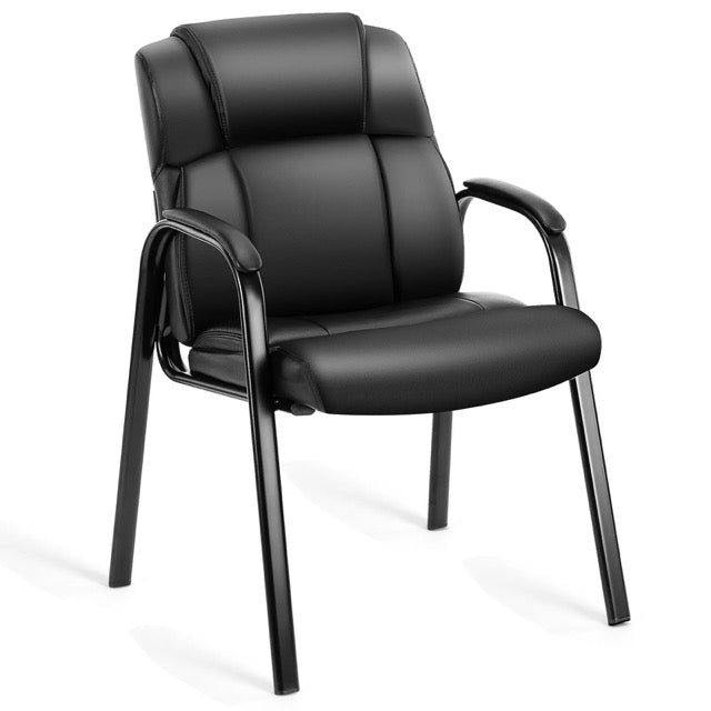 Ergonomic PU Leather Reception Chair with Armrests
