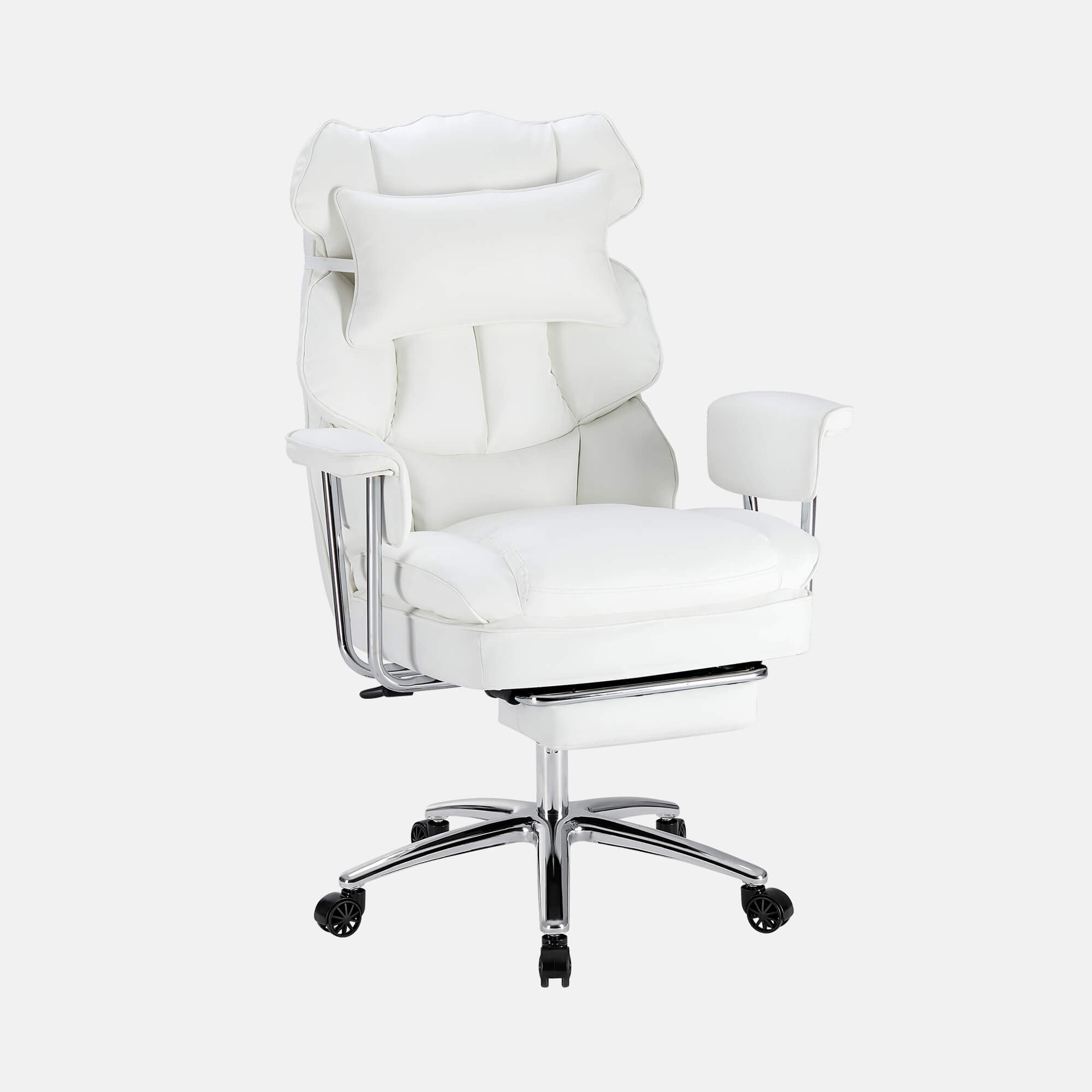 Leather Executive Chair with Footrest